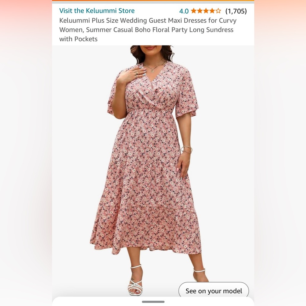 Keluummi Plus Size Maxi Dress - size 20